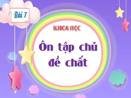 Bài giảng Khoa học 4 (Kết nối tri thức) - Bài 7: Ôn tập chủ đề chất - Năm học 2022-2023 - Trần Thị Hồng Hạnh