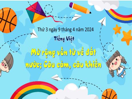 Bài giảng Tiếng Việt 3 (Kết nối tri thức) - Bài: Mở rộng vốn từ về đất nước, câu cảm, câu khiến - Năm học 2023-2024 - Bạch Thị Hải Yến