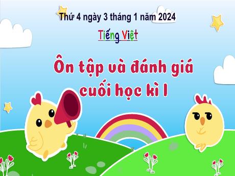 Bài giảng Tiếng Việt 3 (Kết nối tri thức) - Bài: Ôn tập và đánh giá cuối học kì 1 (Tiết 2) - Năm học 2023-2024 - Bạch Thị Hải Yến
