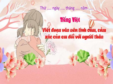 Bài giảng Tiếng Việt 3 (Kết nối tri thức) - Bài: Viết đoạn văn nêu tình cảm, cảm xúc của em đối với người thân - Năm học 2022-2023 - Nguyễn Thị Trinh