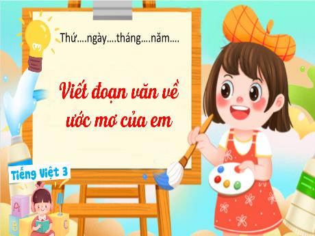Bài giảng Tiếng Việt 3 (Kết nối tri thức) - Bài: Viết đoạn văn về ước mơ của em - Năm học 2023-2024 - Hoàng Thị Dung