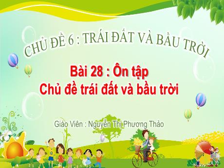 Bài giảng Tiếng Việt 3 (Kết nối tri thức) - Chủ đề 6 - Bài 28: Ôn tập chủ đề trái đất và bầu trời - Năm học 2023-2024 - Nguyễn Thị Phương Thảo