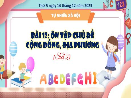 Bài giảng Tự nhiên và xã hội 3 (Kết nối tri thức) - Bài 12: Ôn tập chủ đề cộng đồng, địa phương (Tiết 2) - Năm học 2023-2024 - Bạch Thị Hải Yến