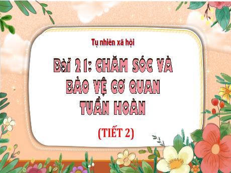 Bài giảng Tự nhiên và xã hội 3 (Kết nối tri thức) - Bài 21: Chăm sóc và bảo vệ cơ quan tuần hoàn - Năm học 2023-2024 - Bạch Thị Hải Yến