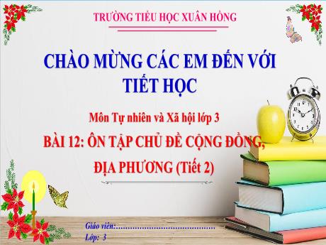 Bài giảng Tự nhiên xã hội 3 (Kết nối tri thức) - Bài 12: Ôn tập chủ đề cộng đồng địa phương (Tiết 2) - Năm học 2023-2024 - Hoàng Thị Dung