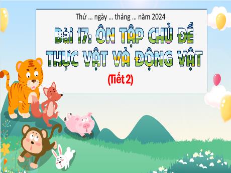 Bài giảng Tự nhiên xã hội 3 (Kết nối tri thức) - Bài 17: Ôn tập chủ đề thực vật và động vật (Tiết 2) - Năm học 2023-2024 - Hoàng Thị Dung