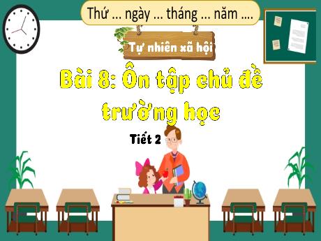 Bài giảng Tự nhiên xã hội 3 (Kết nối tri thức) - Bài 8: Ôn tập chủ đề trường học (Tiết 2) - Năm học 2023-2024 - Nguyễn Thị Trinh