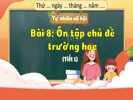 Bài giảng Tự nhiên xã hội 3 (Kết nối tri thức) - Bài 8: Ôn tập chủ đề trường học (Tiết 1) - Năm học 2023-2024 - Nguyễn Thị Trinh