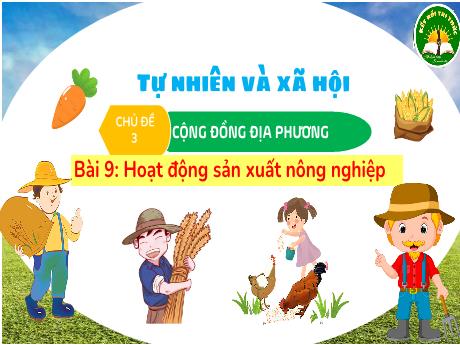 Bài giảng Tự nhiên xã hội 3 (Kết nối tri thức) - Bài 9: Hoạt động sản xuất nông nghiệp - Năm học 2023-2024 - Trần Thị Hương