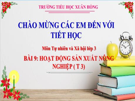 Bài giảng Tự nhiên xã hội 3 (Kết nối tri thức) - Chủ đề 3 - Bài 9: Hoạt động sản xuất nông nghiệp (Tiết 3) - Năm học 2023-2024 - Bạch Thị Hải Yến