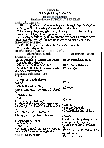 Giáo án Tiếng Việt + Toán 3 (Kết nối tri thức) - Tuần 14 (Thứ 2-4) - Năm học 2023-2024 - Trần Thị Hương